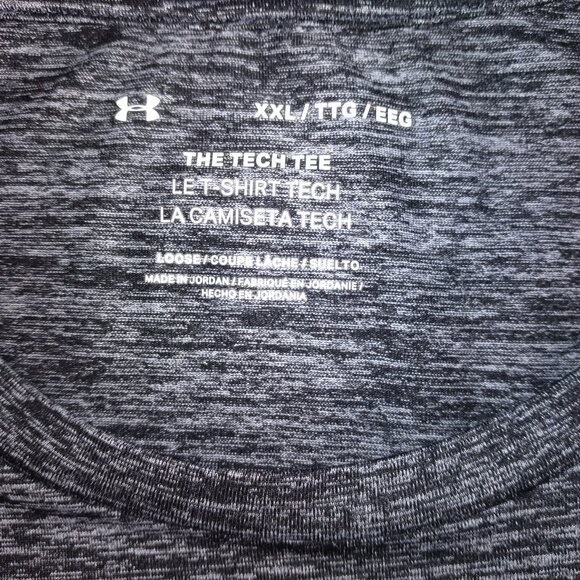 Under Armour Men’s Performance Tech Shirt Gray Heather Short Sleeve Size XXL - Picture 11 of 14